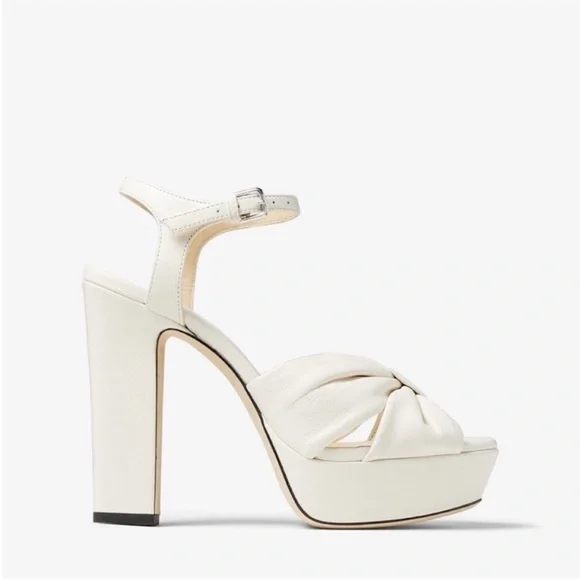 Jimmy Choo Heloise 120MM Leather Platform Sandals $995 39 - Picture 2 of 16